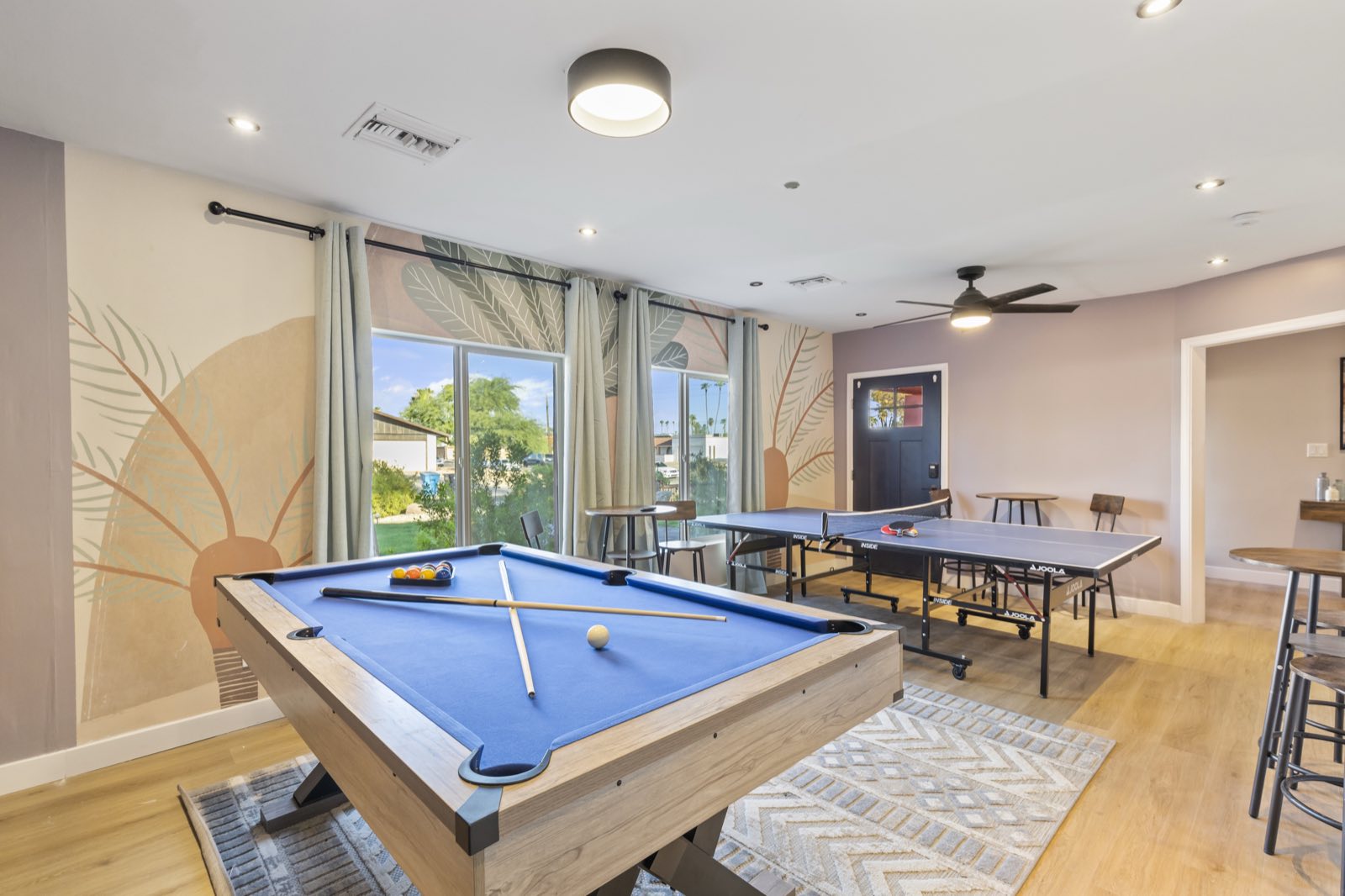 Game room with a pool table and table tennis, Scottsdale rental