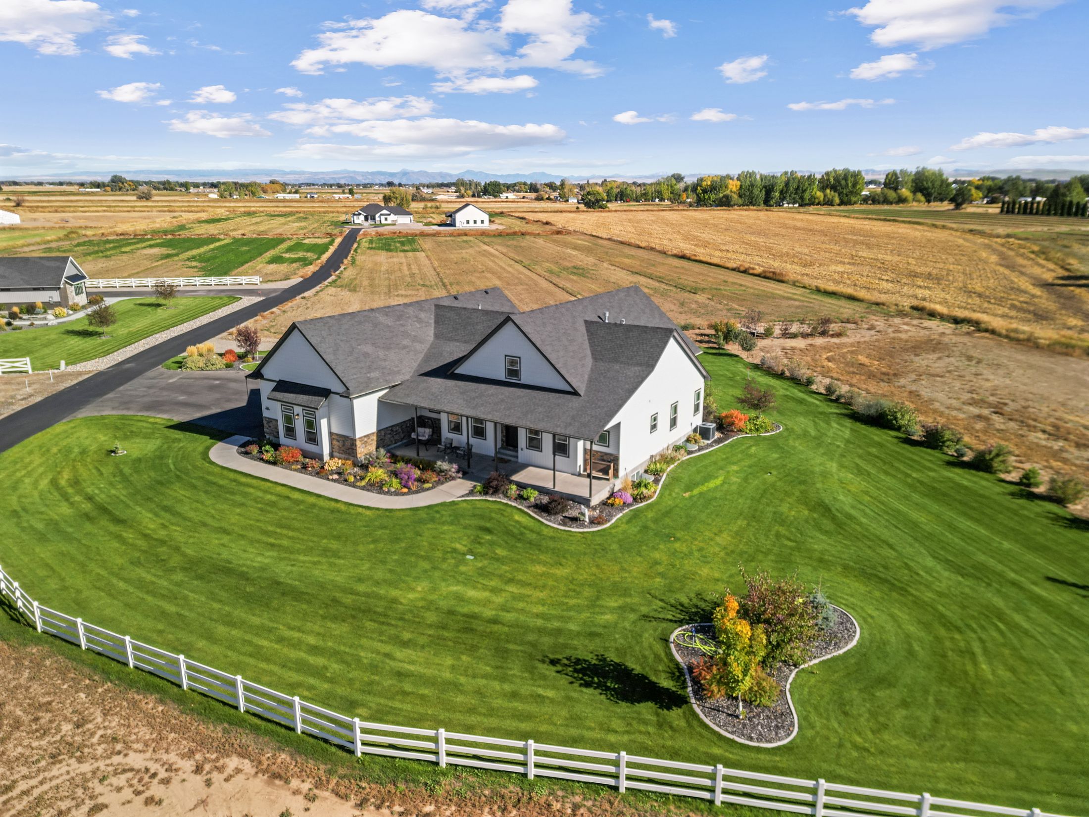 Drone aerial photography sample, establishing shot used to set listing context